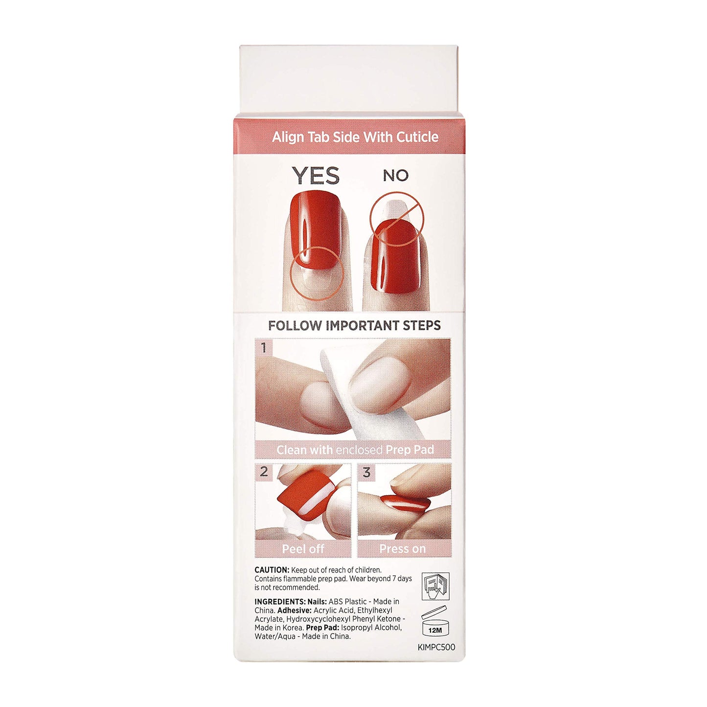 imPRESS Design, Press On Nails, Knock Out, Gray, Short, Size, Squoval, Shape, Includes 30 Nails, Prep Pad, Instructions Sheet, 1 Manicure Stick, 1