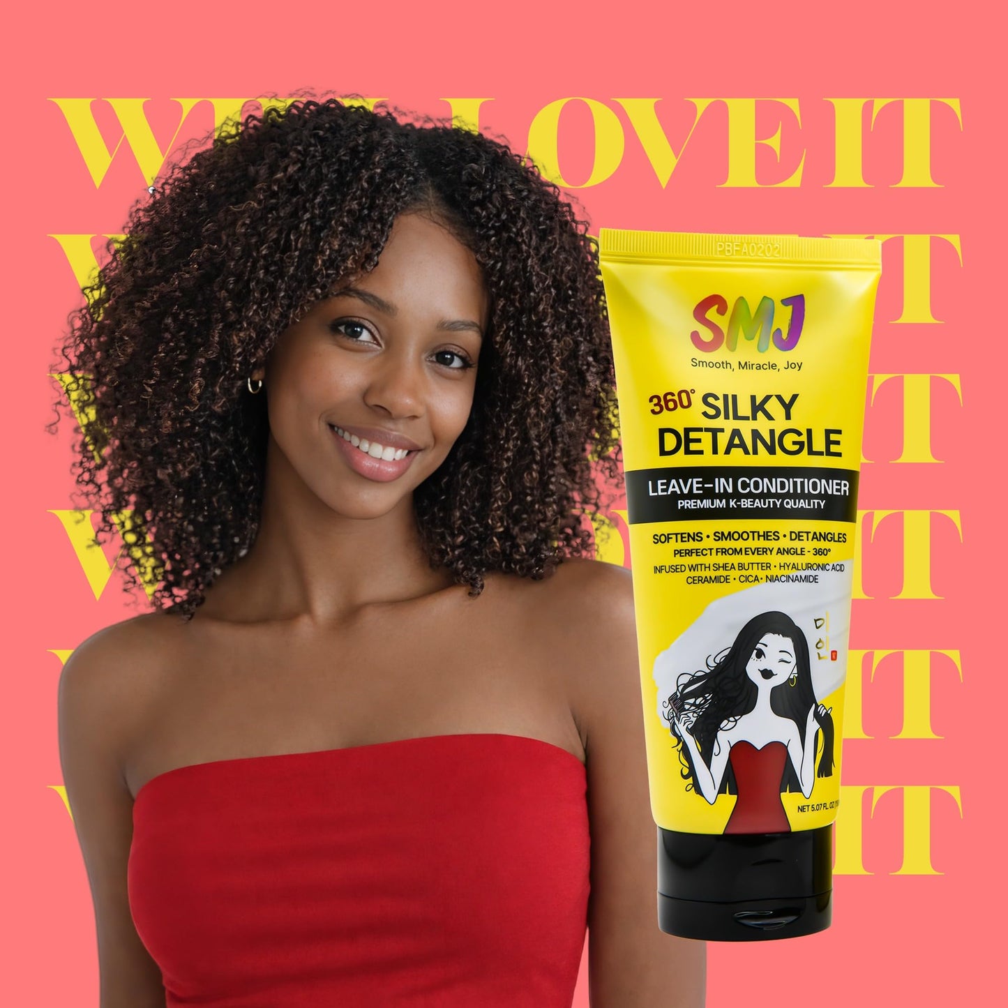 SMJ 360° SILKY DETANGLE LEAVE-IN CONDITIONER - Easy Slip & Detangling | Moisture & Frizz Control | For Braids, Natural & Synthetic Hair | Lightweight