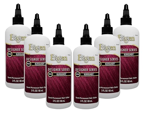 Bigen Semi-Permanent Haircolor #Bg3 Burgundy 3 Ounce (88ml) (6 Pack)