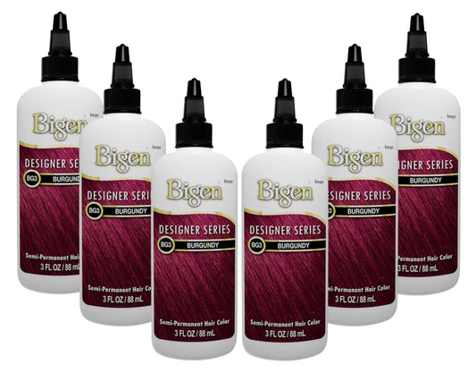 Bigen Semi-Permanent Haircolor #Bg3 Burgundy 3 Ounce (88ml) (6 Pack)