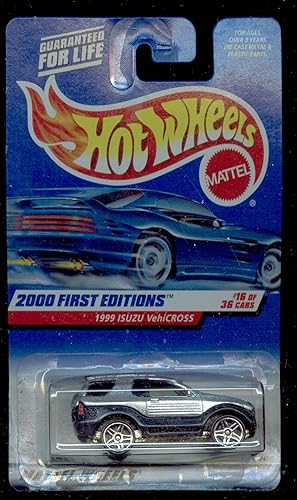 Mattel Hot Wheels 2000 First Edition : 1999 ISUZU VehiCROSS: Blk./Silver 1:64 Scale Die Cast Car #16 OF 36-#076