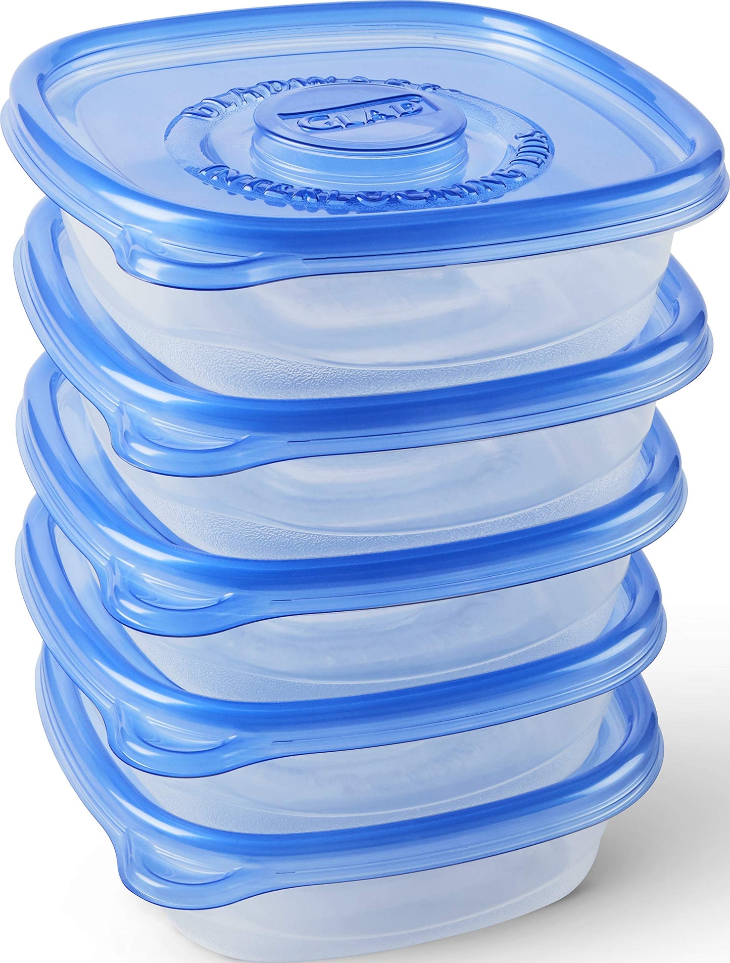 GladWare Entrée Food Storage Containers with Glad Lock Tight Seal | BPA Free | Medium Square Plastic Containers Hold Up to 25 Ounces of Food, 5 Count…