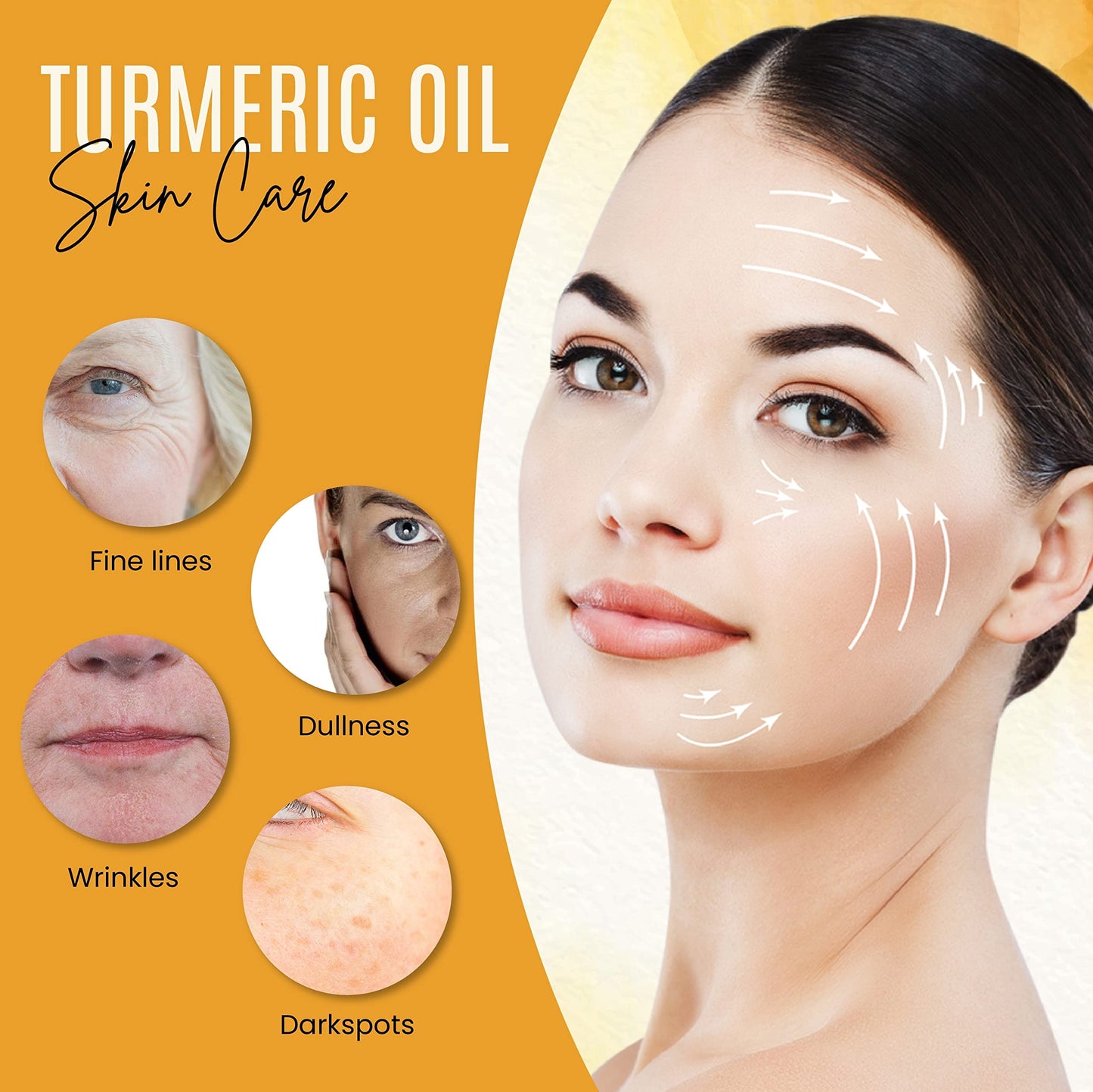 DERMAXGEN Organic Turmeric Oil for Skin Lightening - Turmeric Face Oil for Dark Spots, Anti-Aging & Hydrating Dry Skin - Glow Moisturizer for Face