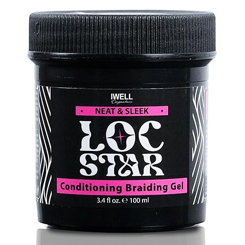 IWELL Signature | Loc Star | Braiding Gel 3.4oz | Shining Hair Styling Gel for Braids, Locks, Twists