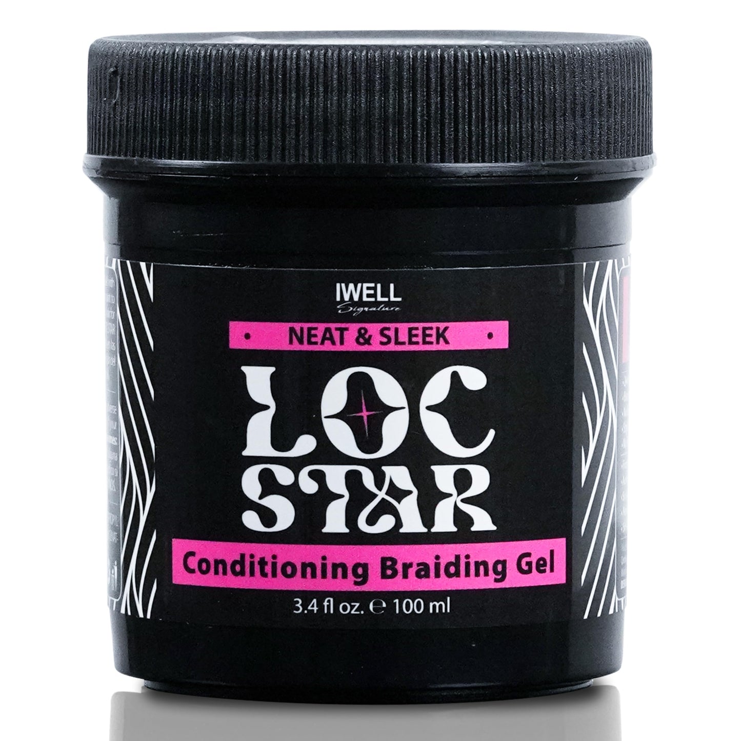 IWELL Signature | Loc Star | Braiding Gel 3.4oz | Shining Hair Styling Gel for Braids, Locks, Twists