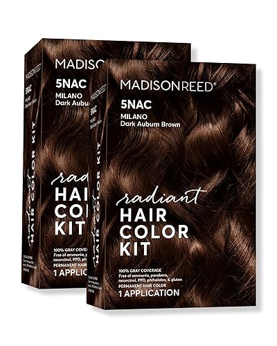 Madison Reed Radiant Hair Color Kit - 5NAC Dark Chocolate Brown with Copper-Auburn Undertones (Milano Brown), Dimensional Gray Hair Blending Permanent