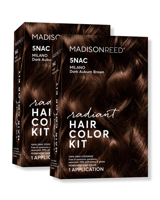 Madison Reed Radiant Hair Color Kit - 5NAC Dark Chocolate Brown with Copper-Auburn Undertones (Milano Brown), Dimensional Gray Hair Blending Permanent