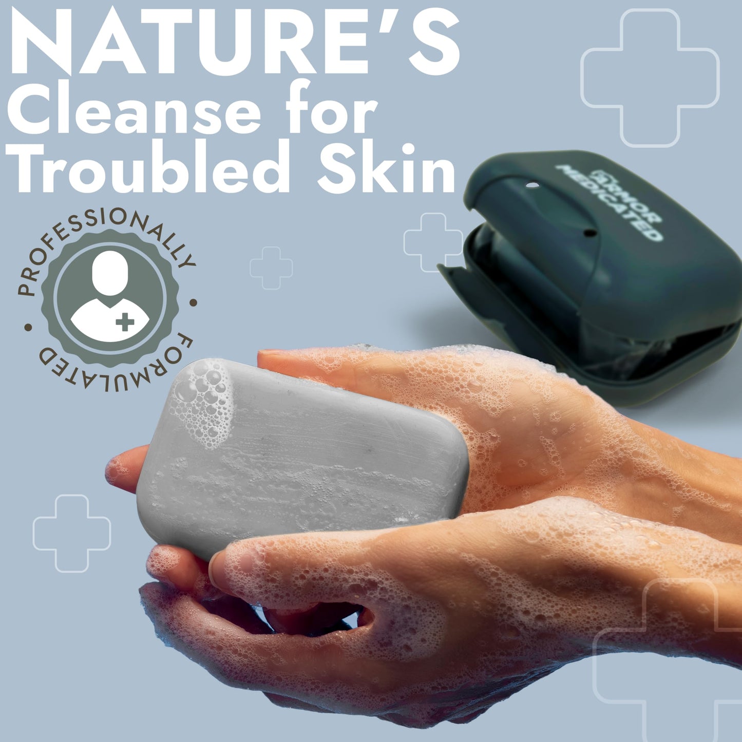 Antifungal Soap | Medicated Jock Itch Treatment, Fights Ringworm & Athlete's Foot | Soothing Tea Tree & Eucalyptus | 1% Tolnaftate for Effective Beauty and Personal Care Terramed Just Think Comfort