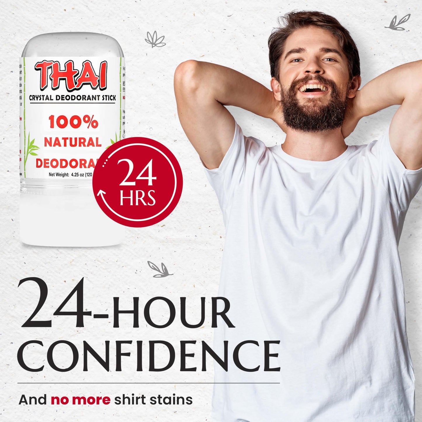2-Pack Thai Crystal Deodorant - Clinically Tested - Dermatologist Approved Natural Whole Body Deodorant for Men, Women & Teens - Crafted in USA Beauty and Personal Care MegaRhino