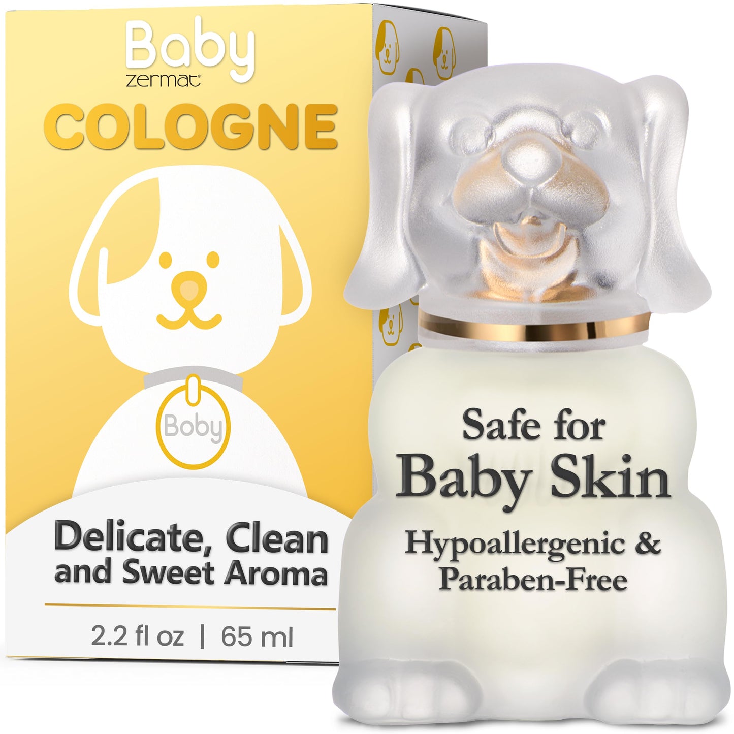 Zermat Boby | Baby Cologne Unisex Perfume |Paraben-Free, Hypoallergenic & Gentle Formula | Long-Lasting Powdery, Clean, Floral Perfume Violet & White