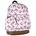 Pretty Pink Bows Coquette Ribbon Backpack Faux Leather Bottom Laptop Tech Sleeve Girls Travel 16" School Book Bag