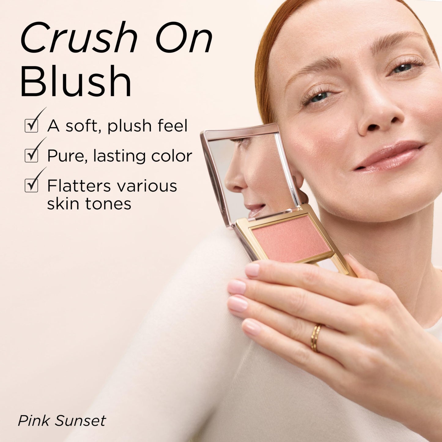 Elizabeth Arden Blush for Cheeks, Face Makeup, Powder Warm Shimmer Finish, Buildable Color, Talc-Free, Pink Sunset, 1 count