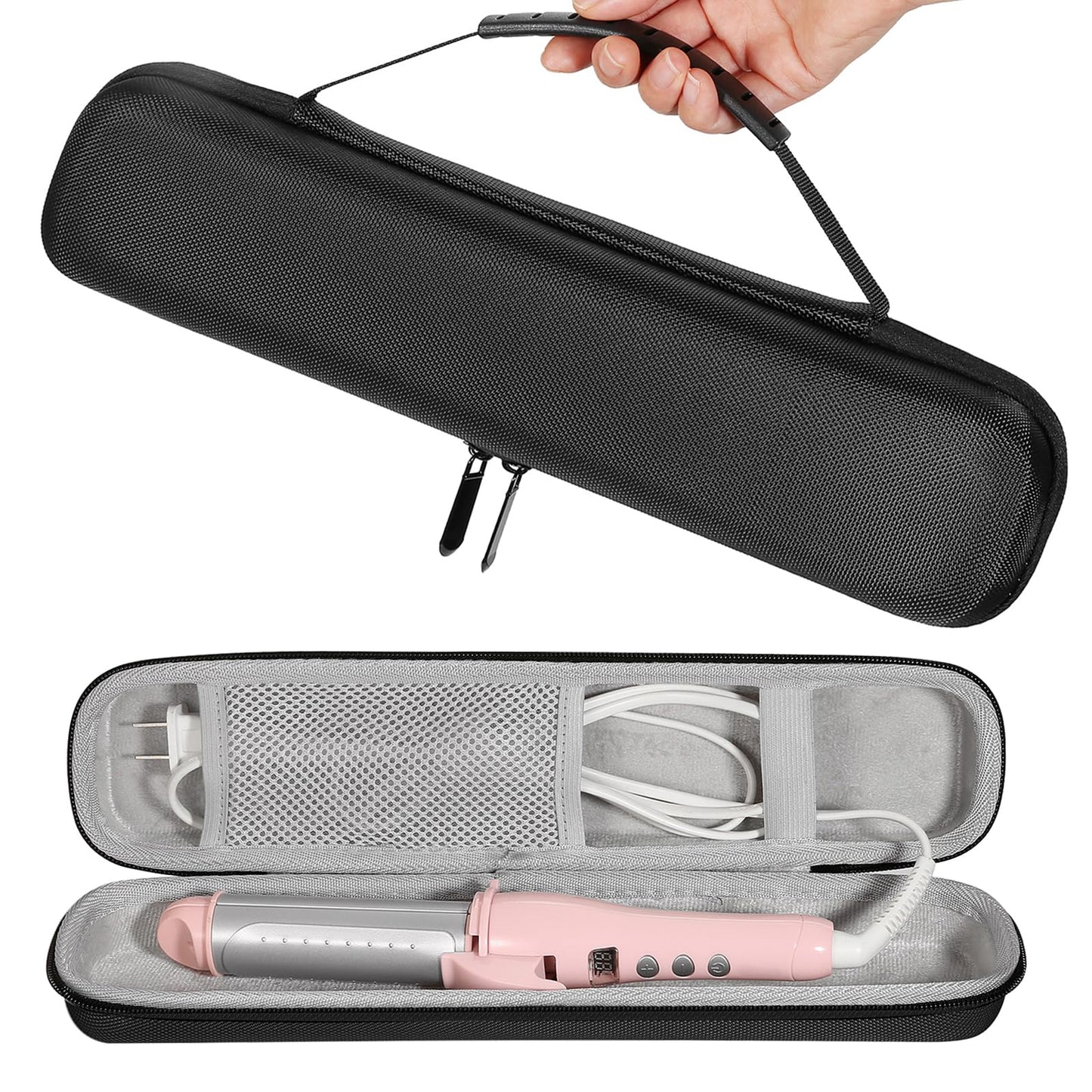 ZbFwmx Travel Case for Hair Straightener Bag Hot Tools Curling Iron Travel Straightener Case Electric Hot Comb Flat Iron Hair Straight Styler (Only