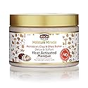 African Pride Moisture Miracle Moroccan Clay & Shea Butter Heat Activated Masque - For Natural Coils & Curls, Detoxes & Softens, Removes Impurities
