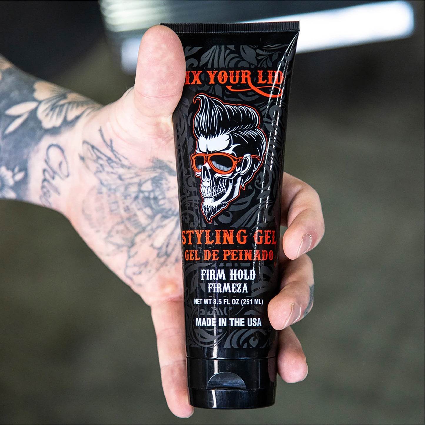 Fix Your Lid Styling Gel for Men's Hair - Firm Hold with Fuller Look - Strong Hold Gel for All Men's Hair Types & Styles - Easy To Wash Out - 8.5 Oz