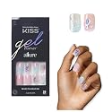 KISS Gel Fantasy Allure Press On Nails, Ready to Wear, 3D Design, Waterproof, Pink Gel Nail Glue 0.07 Oz. (2g), Manicure Stick & Mini File, 28 Count Beauty & Personal Care KISS