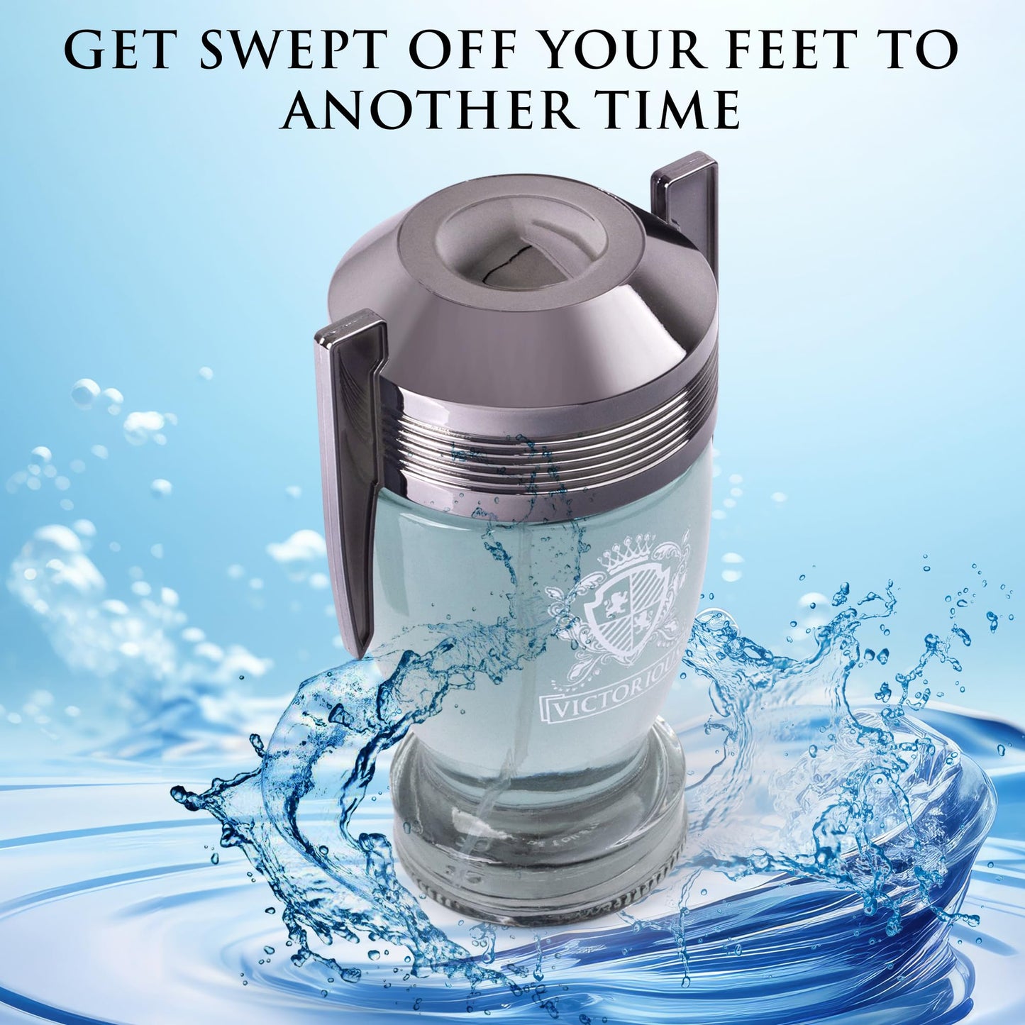 Victorious for Men Eau De Toilette - Woody & Aquatic Fragrance - Aromatic Bay Leaf & Jasmine & Woody Base of Guaiac Wood, Patchouli, Oak & Ambergris