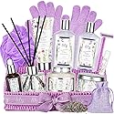 Mothers Day Gifts for Women - 15-Piece Lavender Bath and Body Gift Basket Set for Women, Spa Gift Basket, Bath Set | Birthday, Valentines Day Gifts