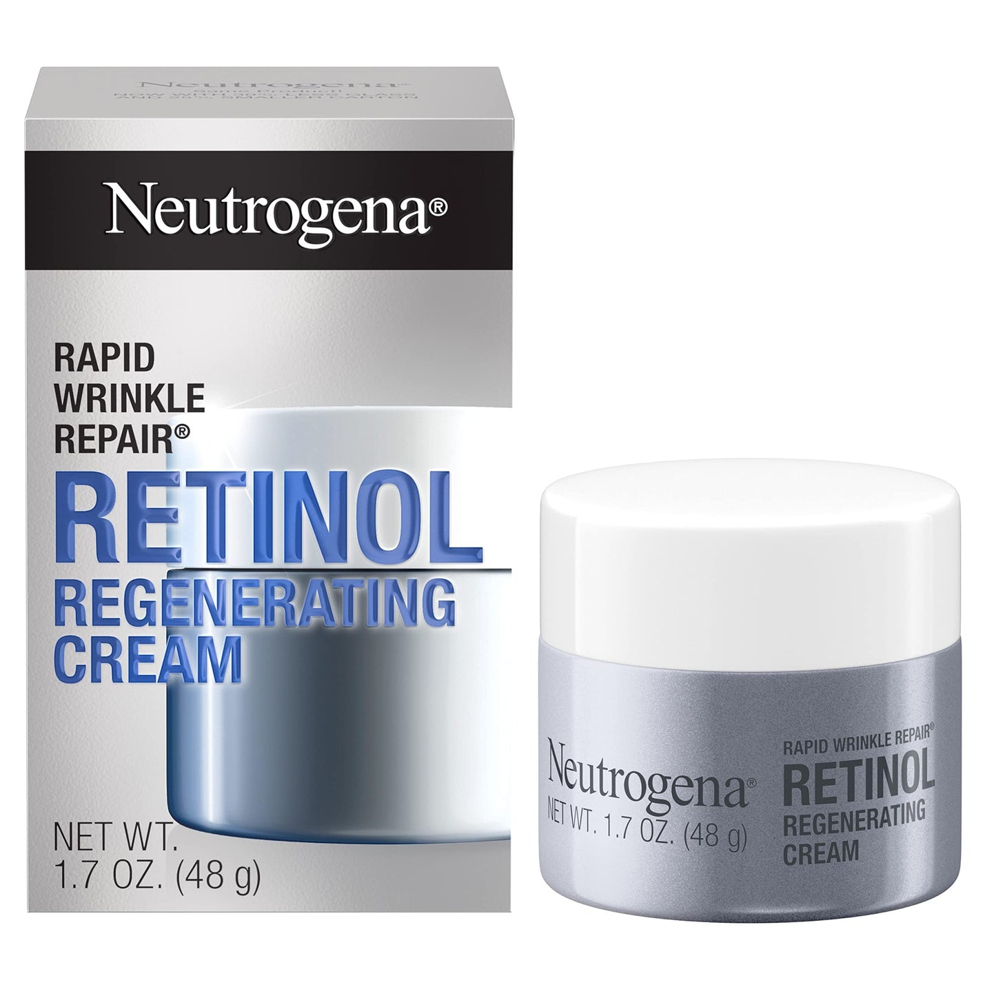 Neutrogena Rapid Wrinkle Repair Retinol Regenerating Face Cream & Hyaluronic Acid Anti Wrinkle Face Moisturizer, Neck Cream, with Hyaluronic Acid