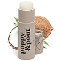 Poppy & Pout Island Coconut Jumbo Lip Balm | All Natural Lip Balms & Moisturizers | Hydrates with Beeswax, Vitamin E, Organic Coconut Oil |