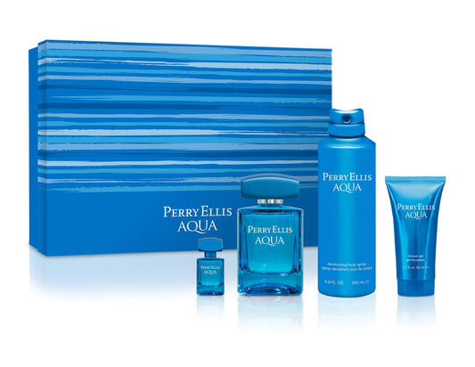 Perry Ellis Aqua for Men 4-Piece Gift Set Beauty & Personal Care Perry Ellis