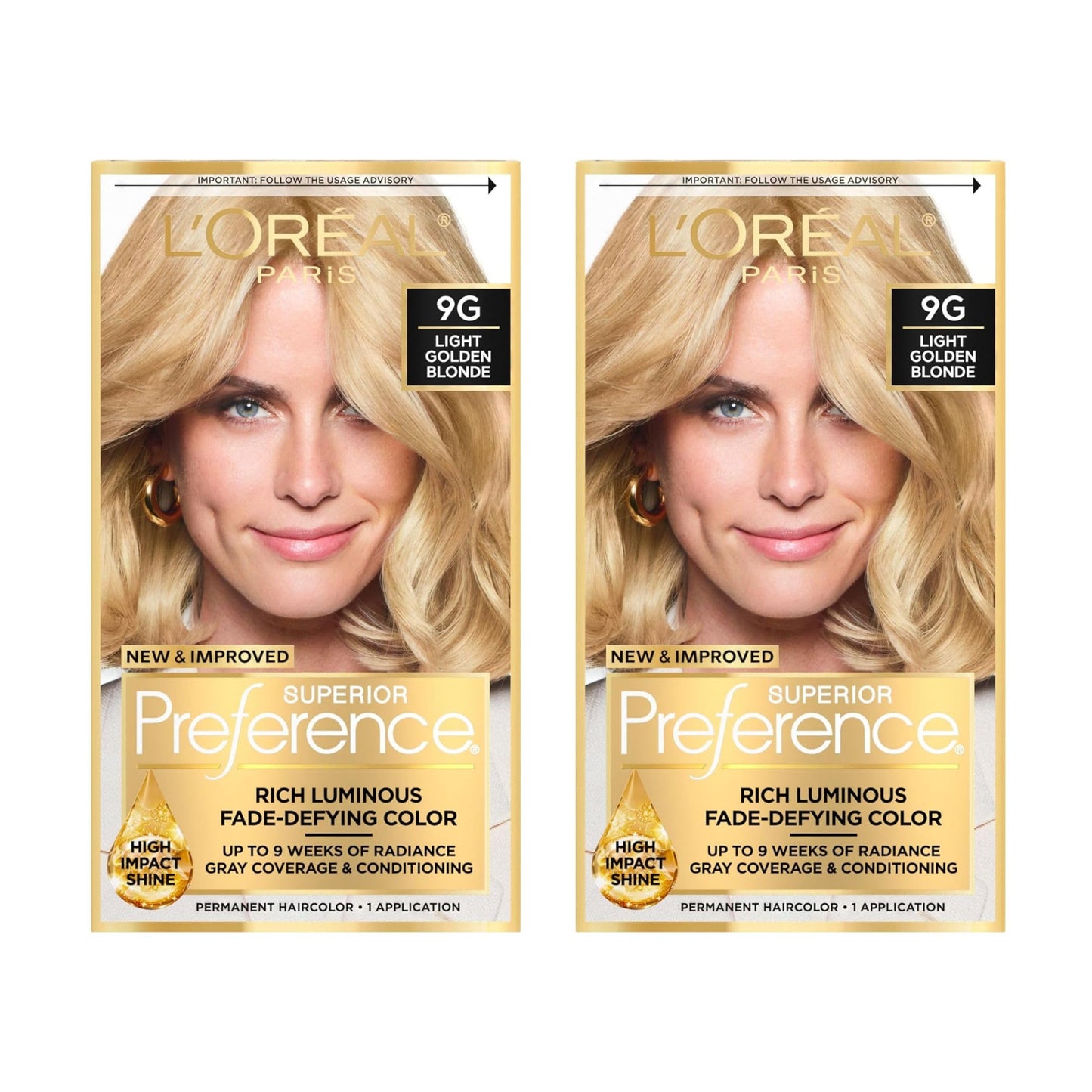 L’Oreal ParisSuperior Preference - 9G Light Golden Blonde 1 Each (Pack of 2)