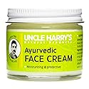 Uncle Harry's Natural Products Ayurvedic Face Cream with Jojoba Esters and Pure Essential Oils of Turmeric, Sandalwood, Palmarosa, and Cypress -