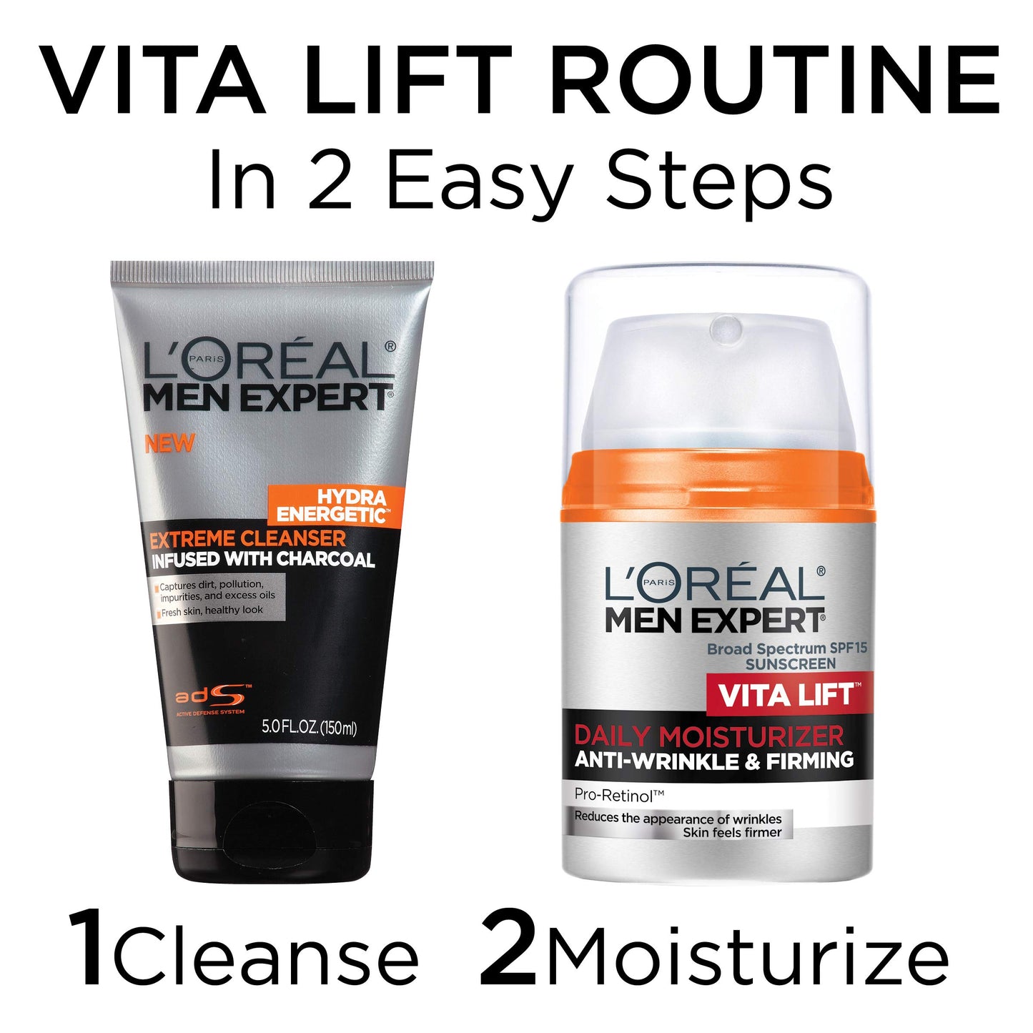 L'Oreal Men Expert Vitalift Anti-Wrinkle & Firming Face Moisturizer with SPF 15 and Pro-Retinol, Face Moisturizer for Men, Beard and Skincare for Men Beauty and Personal Care L'Oreal Paris
