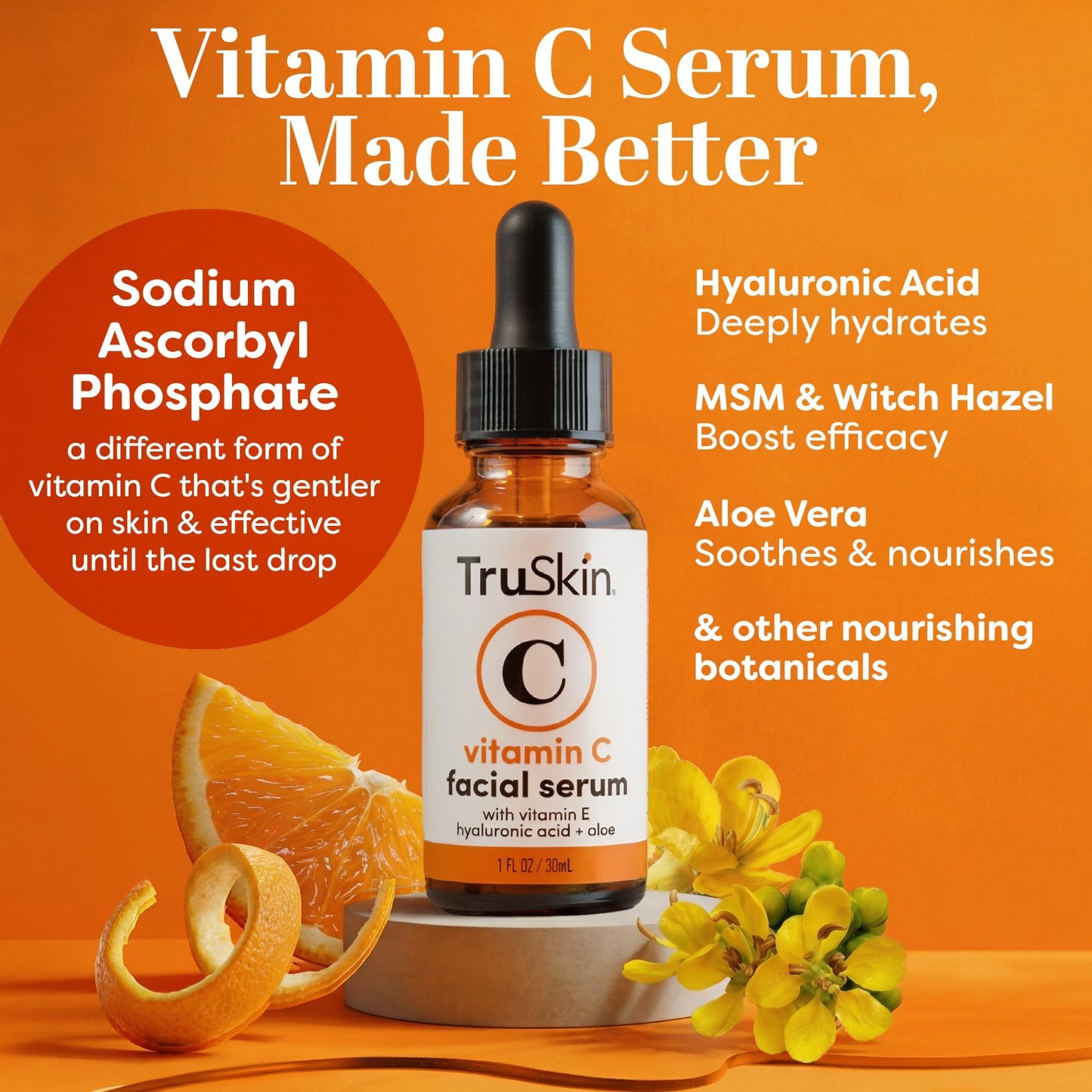 TruSkin Vitamin C Serum for Face - Anti Aging Face Serum with Hyaluronic Acid & Vitamin E - Brightening Formula for Improving Appearance of Dark Beauty and Personal Care TruSkin