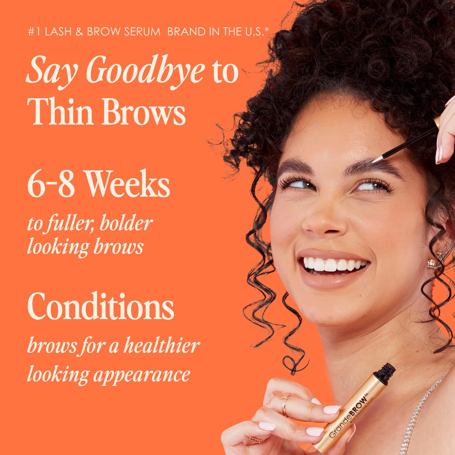 Grande Cosmetics GrandeBROW Brow Enhancing Serum for Fuller, Bolder, Looking Eyebrows - Brow Serum With Vitamins, Peptides, Antioxidants, Amino Acids Beauty and Personal Care Grande Cosmetics