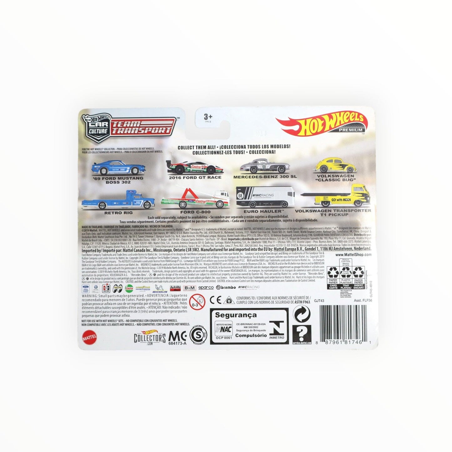 Hot Wheels Mercedes Benz 300 SL Euro Hauler - Team Transport - Euro Hauler #21