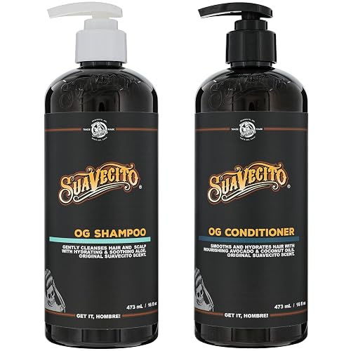 OG Shampoo & Conditioner Set 16 oz Pump Bottle with Provitamin B5, Natural Oils To Fortify & Restore Damaged Hair, Gently Cleanses Conditions Soothes