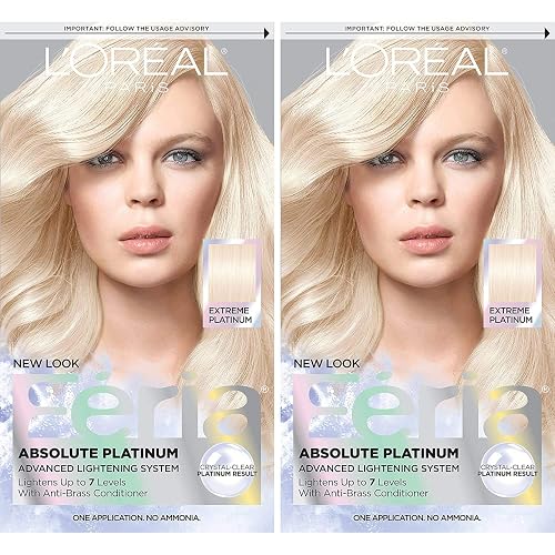 L'Oreal Feria Absolute Platinums Hair Color, Extreme Platinum 1 ea (Pack of 2)