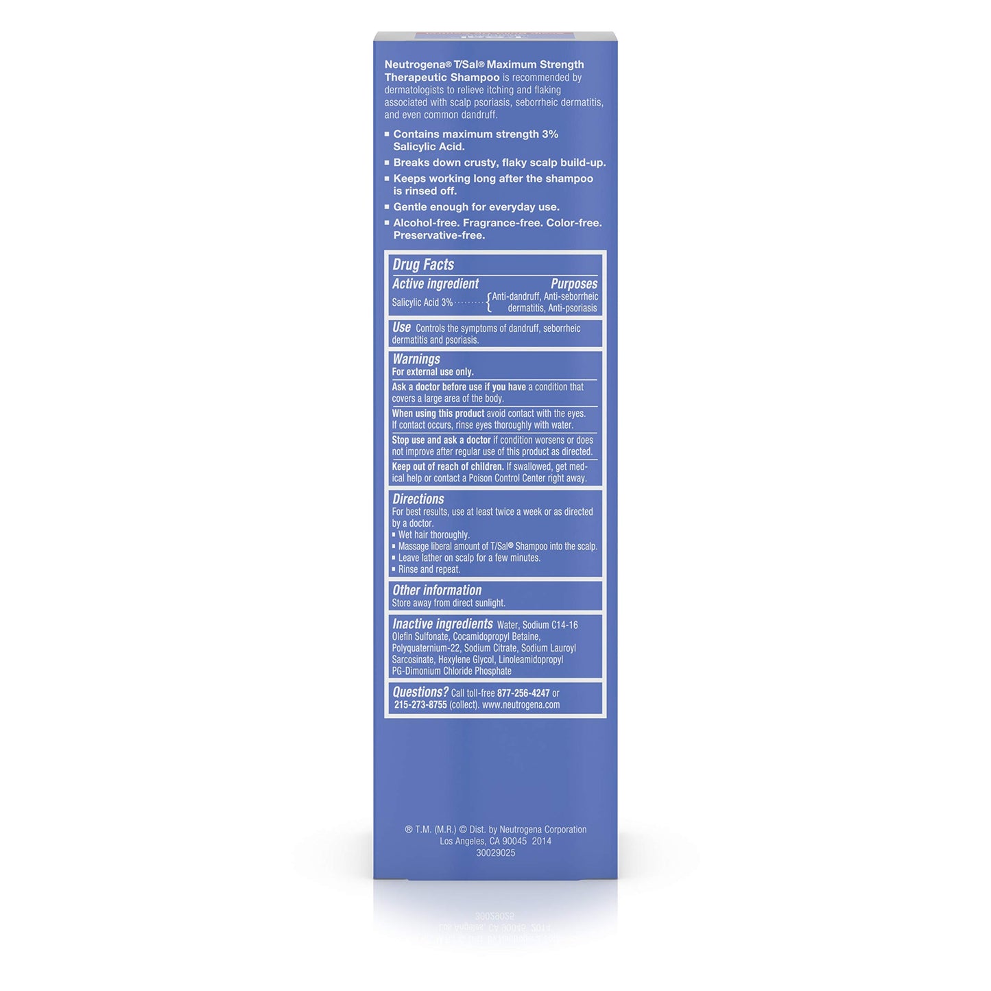 Neutrogena T/Sal Therapeutic Shampoo, Scalp Build-Up Control 4.5 oz, 130 fl oz