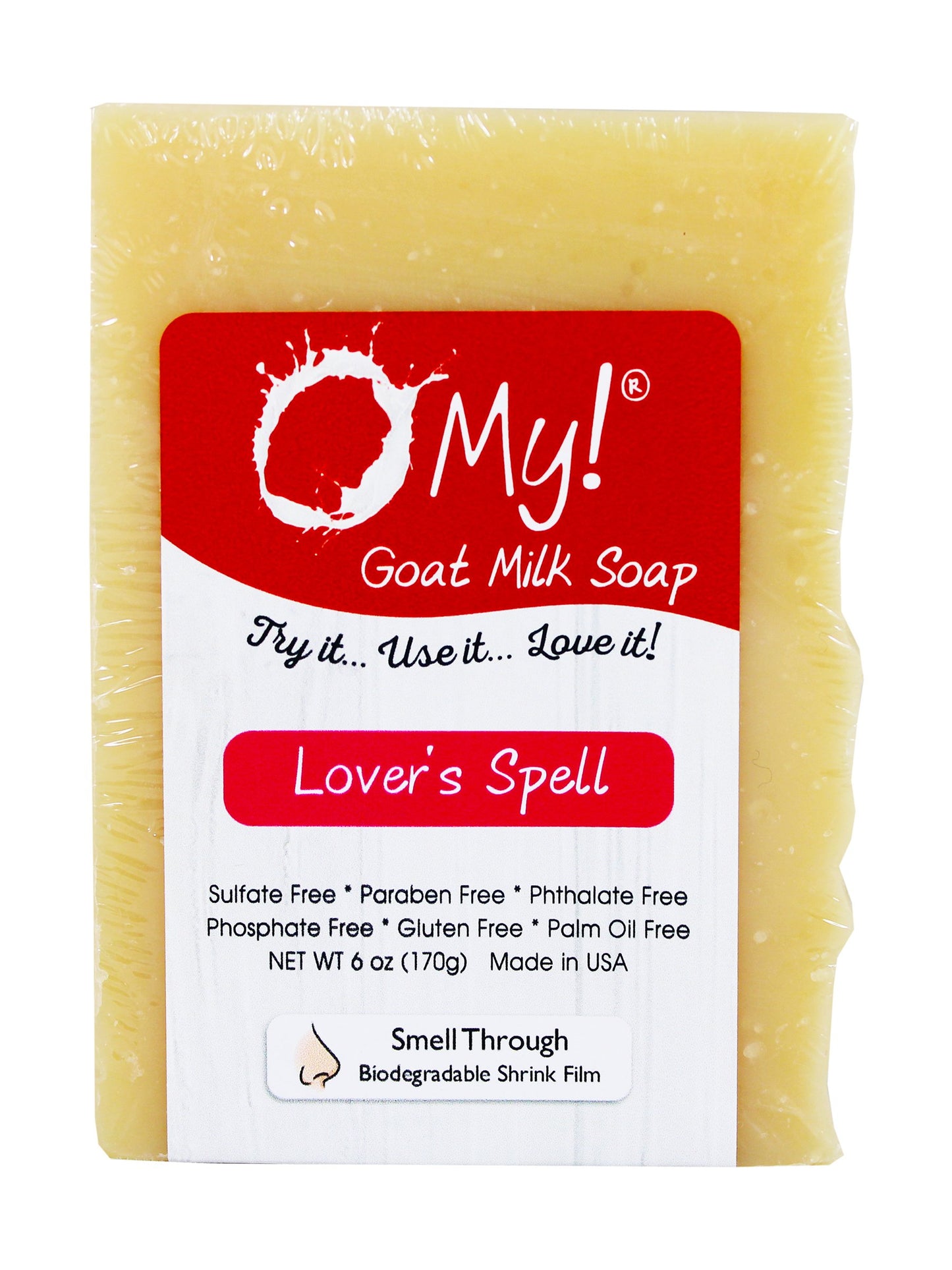 O My! Goat Milk Soap :: All Natural Hand, Face & Body Soap, 6 Oz. Bar :: Handmade in USA with Farm Fresh Goat's Milk :: Lightly Scented, Non Drying