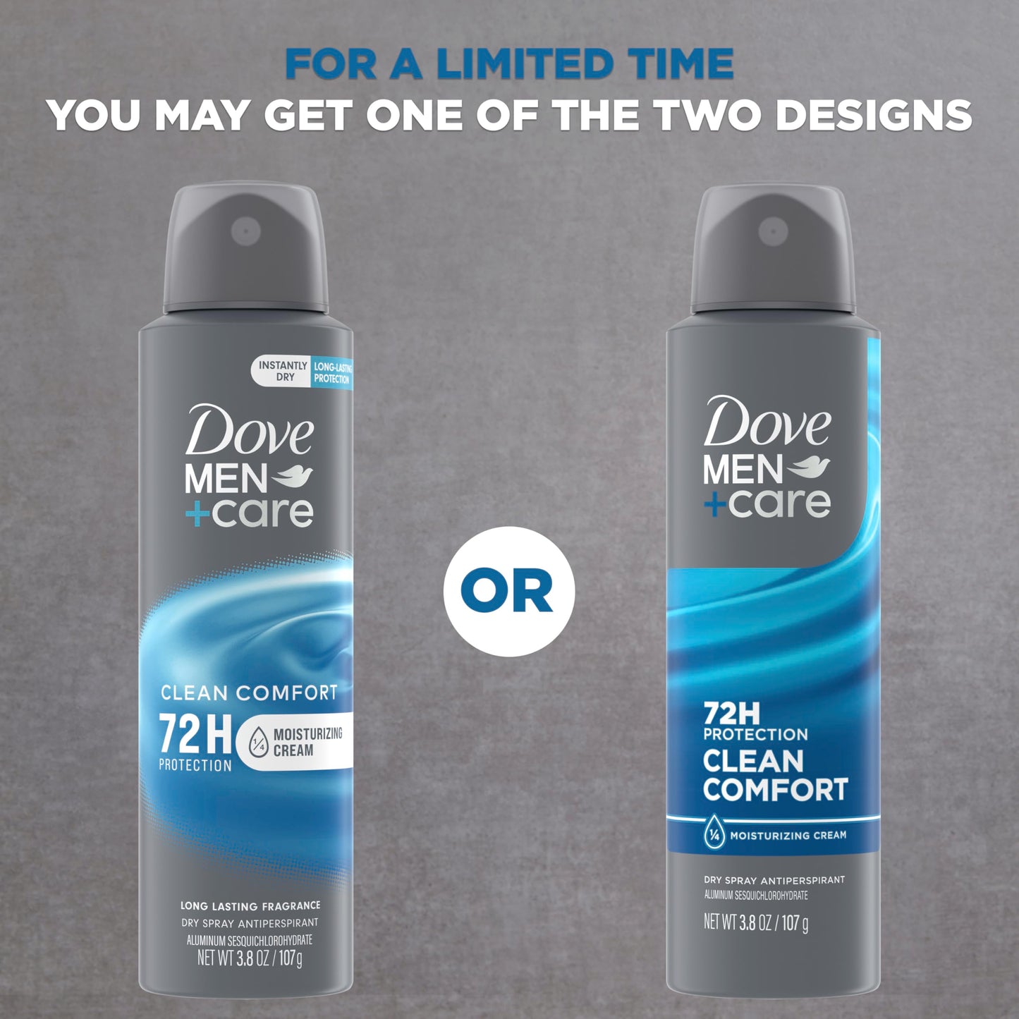 Dove Men+Care Antiperspirant Deodorant Dry Spray Clean Comfort For Men 72-hour Sweat and Odor Protection with Triple Defense Technology, 3.8 Ounce
