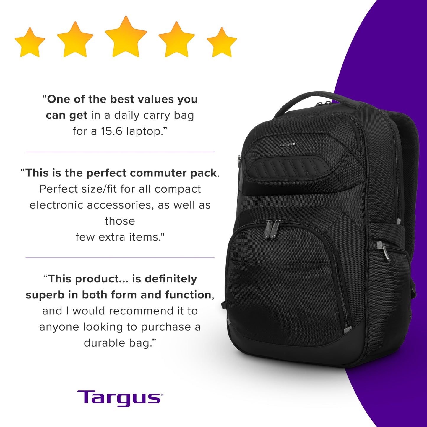 Targus Legend IQ Laptop Backpack Travel Backpack for Laptops up to 16-Inches Backpack for Men and Women, Black (TSB705US)