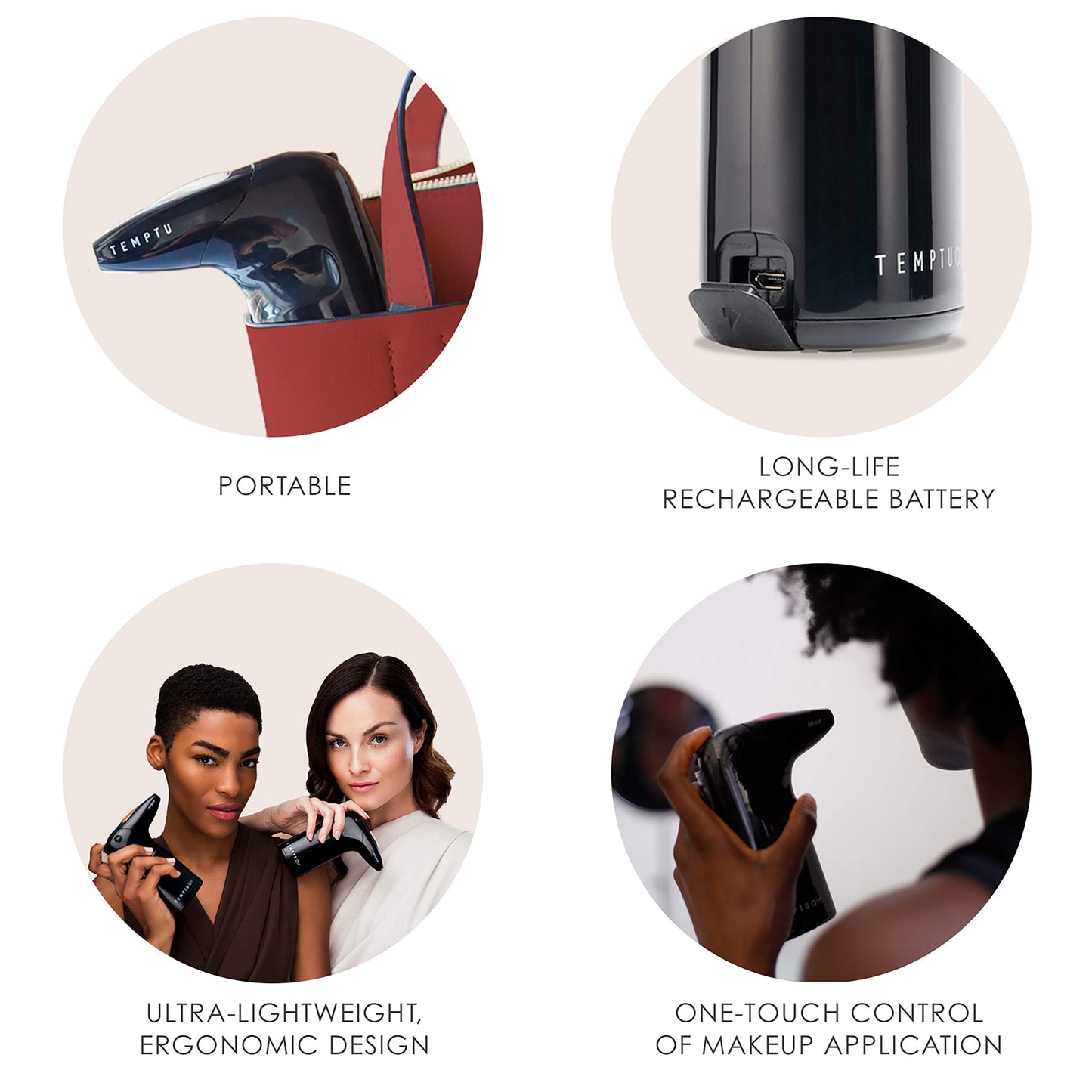 TEMPTU Air Perfect Canvas Airbrush Starter Kit, 9.5N/C Latte