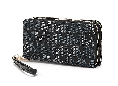MKF Collection Wristlet Wallet for Women, Small Vegan Leather Credit Card Holder with Zipper Coin Pocket Wallet Purse Handbag By Mia K
