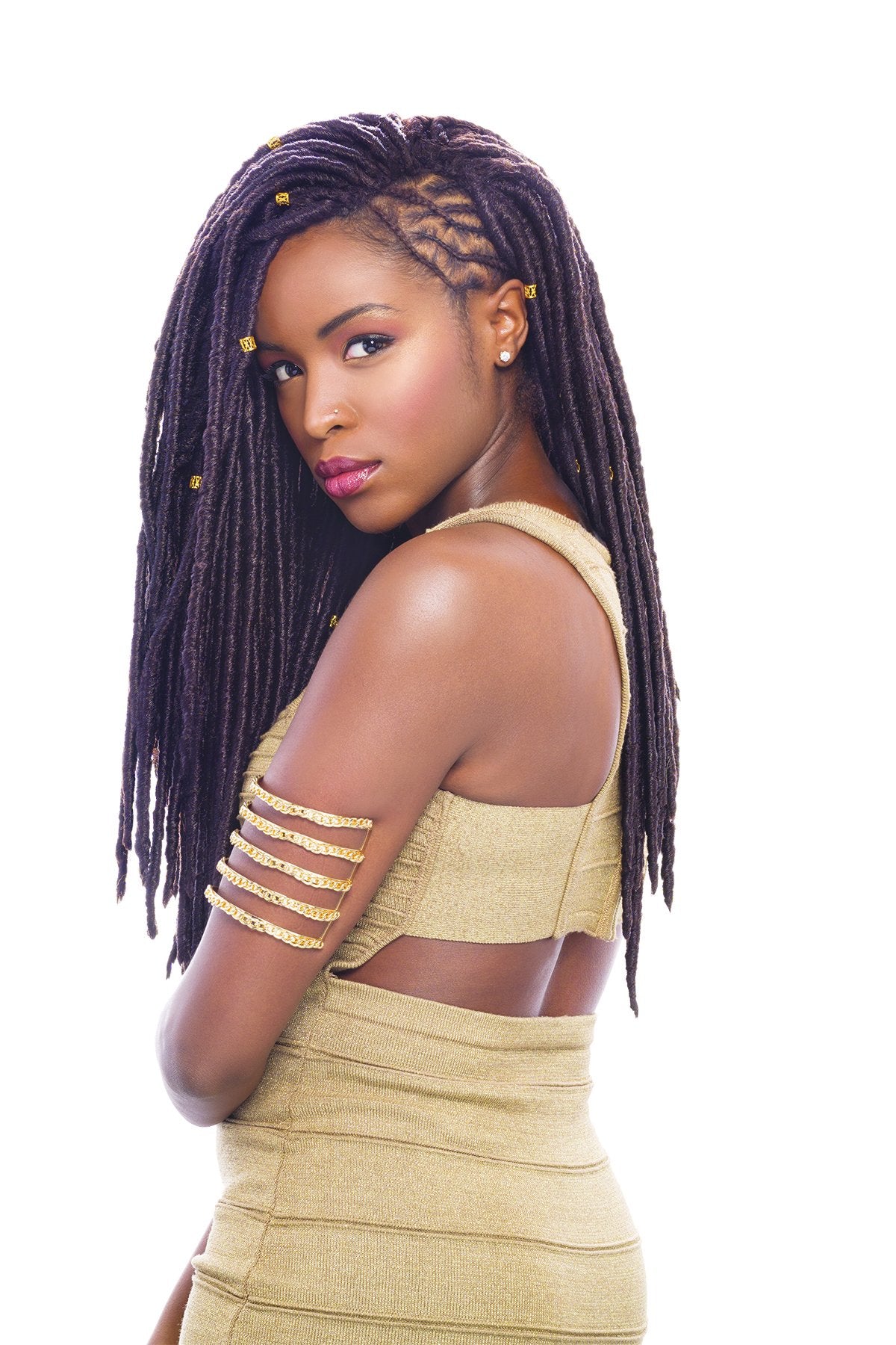 Janet Collection Synthetic Crochet Braiding Hair 2X MAMBO FAUX LOCS 18" (1B Off Black)
