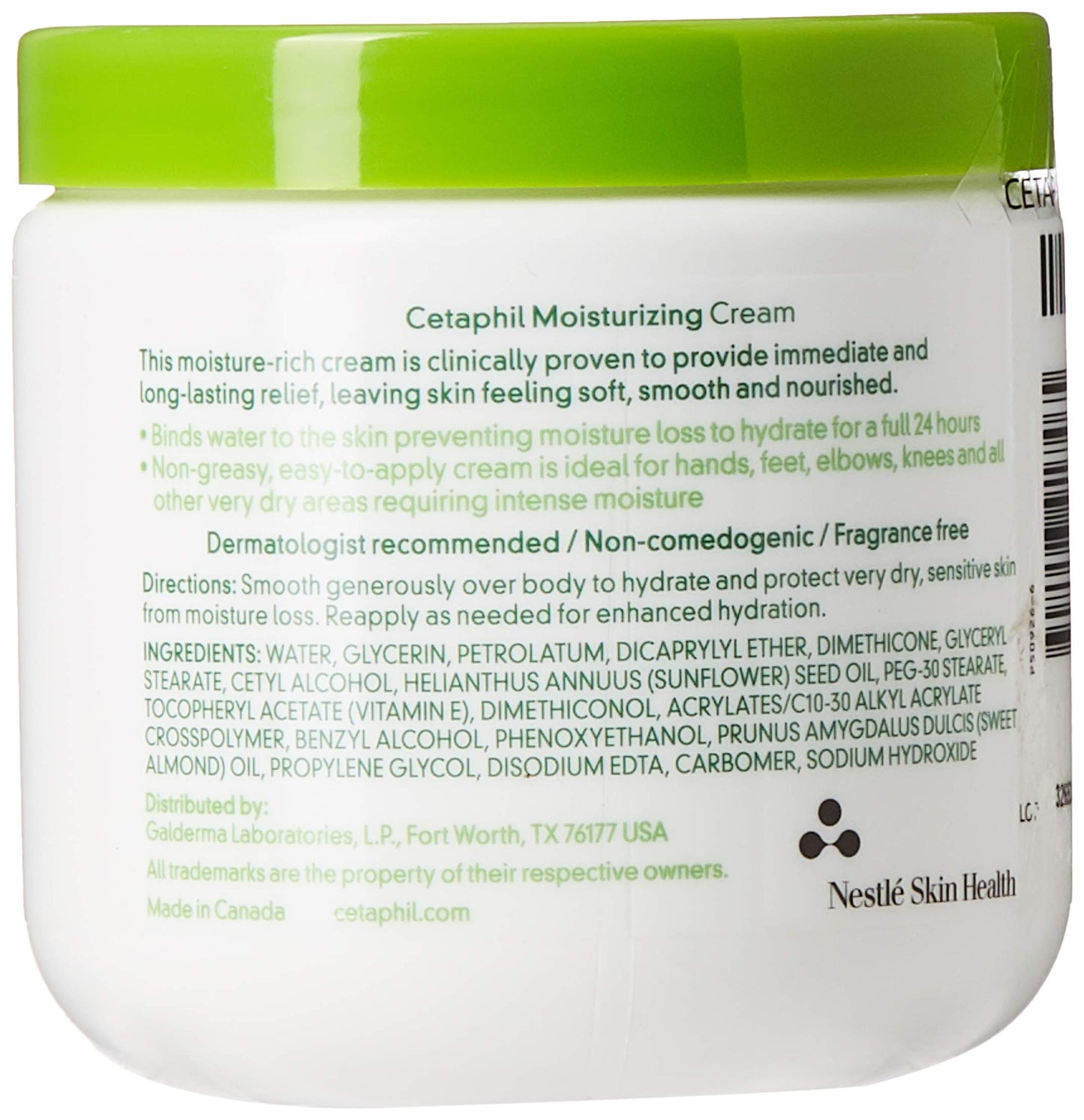 Cetaphil Fragrance Free Moisturizing Cream for Very Dry/Sensitive Skin, 16 Ounce