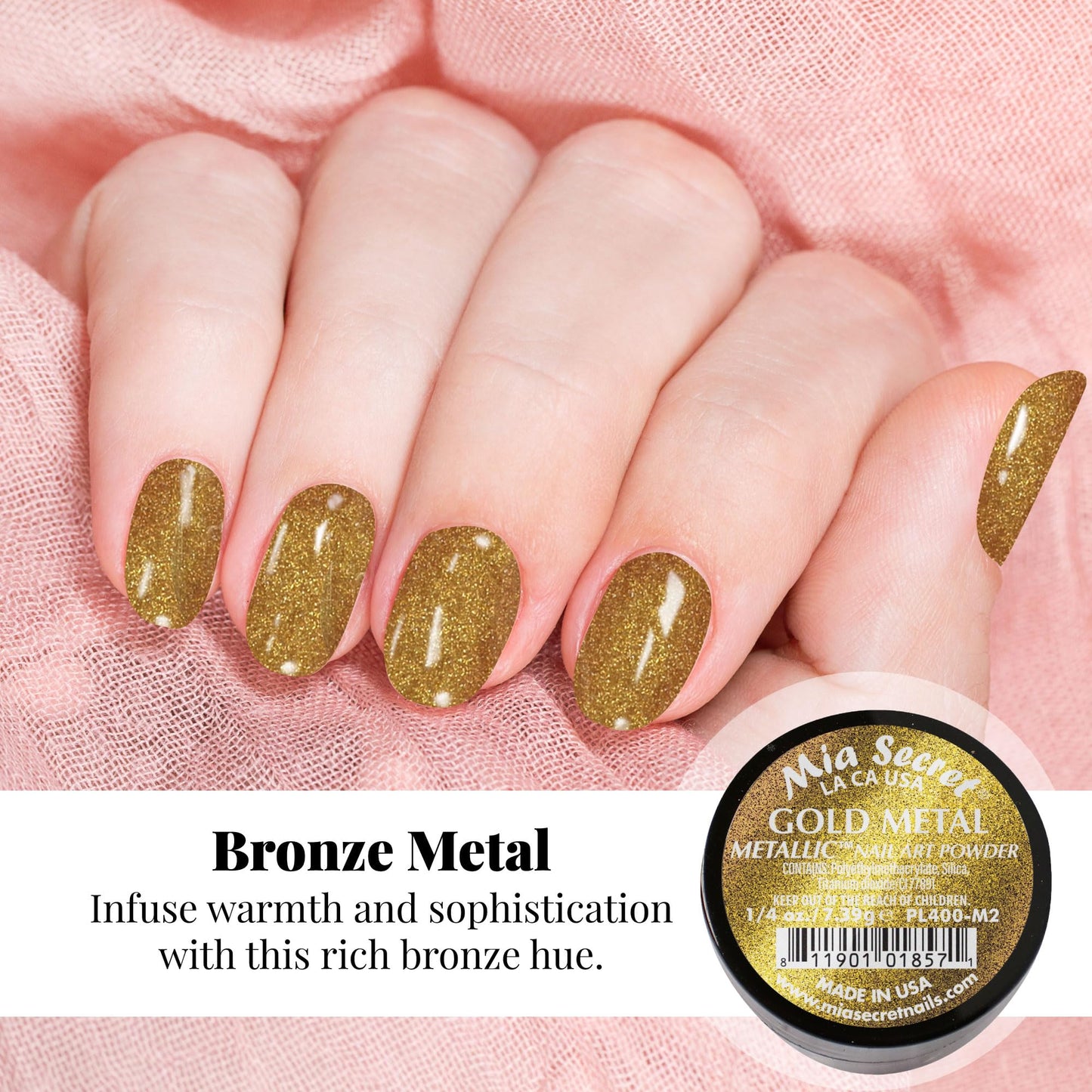 Mia Secret -Metallic Nail Acrylic Powder set of 6 Beauty & Personal Care Mia Secret
