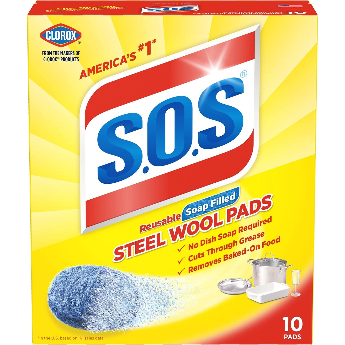 10002, Steel Wool Soap Pads, 10 Ct (3 Pack)