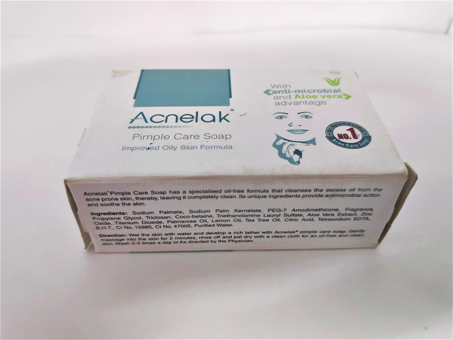 Acnelak 3 x 75gm (pack of 3) Pimple Care soap with anti microbial and Aloe vera advantage Beauty & Personal Care Niomtoper