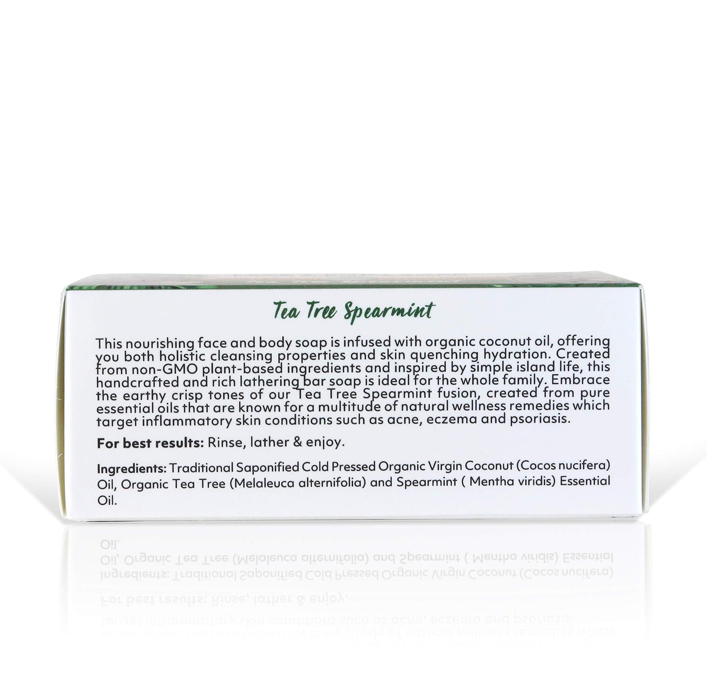 Coco Fiji Soap Bar for Face and Body Infused With Organic Coconut Oil, Tea Tree Spearmint, Essential Oil, Natural Soap for Moisturizing & Pore