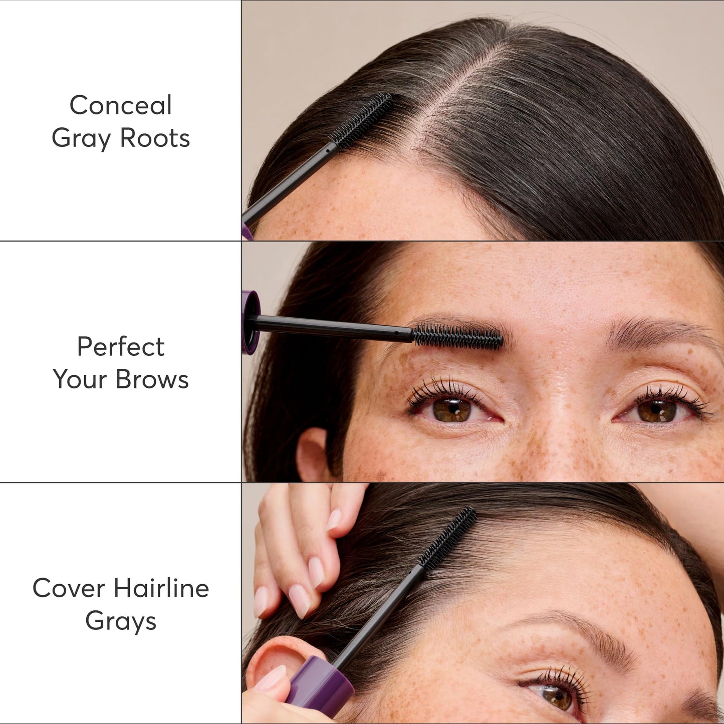 Madison Reed The Gray Escape Hair & Brow Mascara - Quick-Dry, All-Day Gray Coverage for Roots & Brows, Smudge-Proof, Titanium Dioxide-Free, Argan Oil