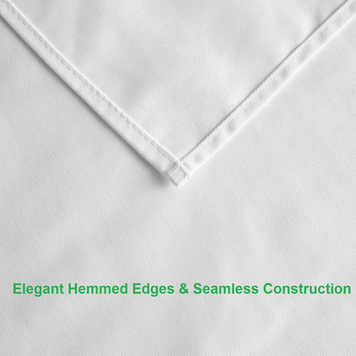 Ruffled White Fabric Shower Curtain