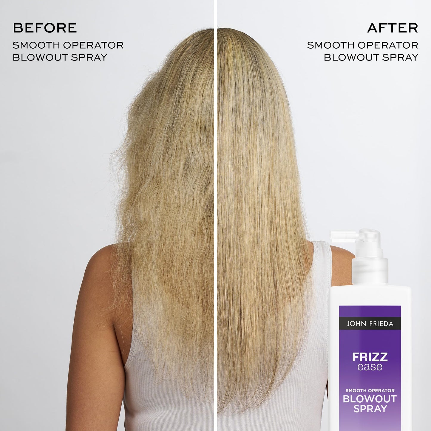 John Frieda Frizz Ease Smooth Operator Blowout Spray, Pre-Styling Heat Protection & Anti-Humidity Spray, 6.77 fl oz