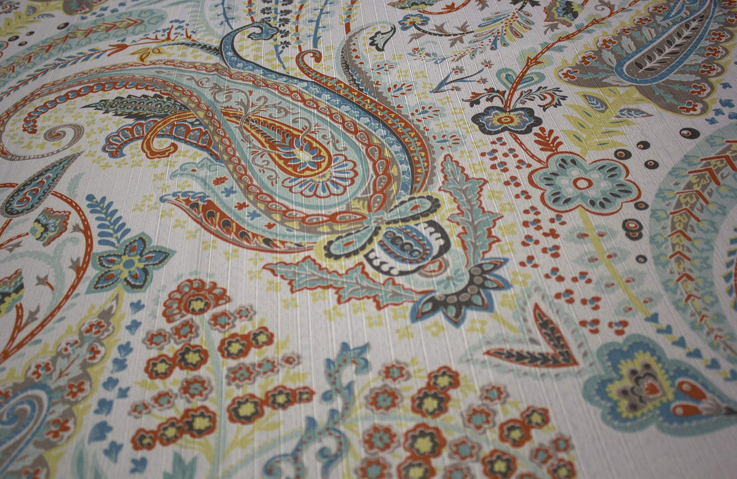 Kashi Home Zoey Fabric Shower Curtain, Paisley Floral Print, 70"x70"