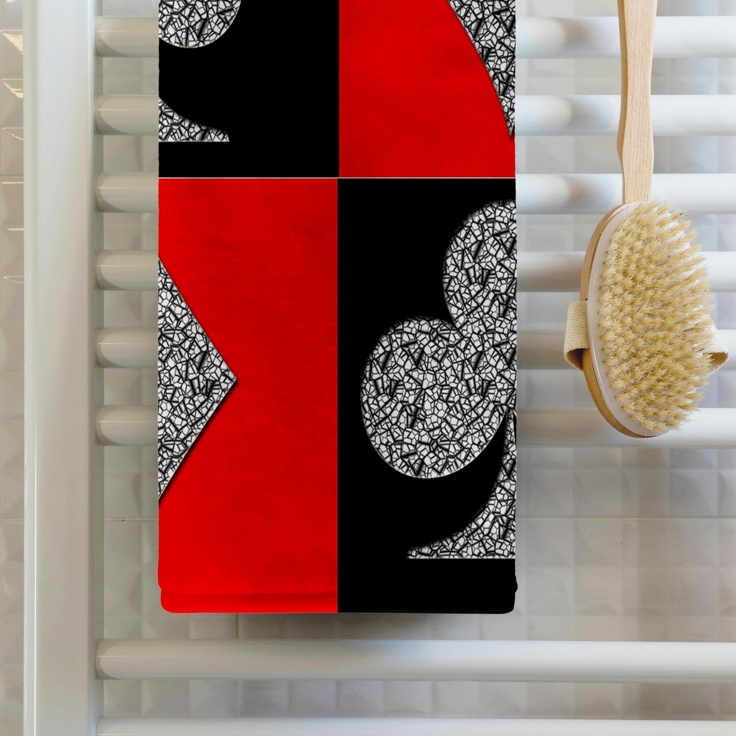 3D Rose Poker. Four of A Kind. Aces. Cool Design. Popular Image Hand Towel, 15" x 22"